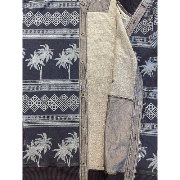 Mens TOMMY BAHAMA Blue Palm Tree Button Down Jacket Shirt sz XL‎ - Picture 8 of 9